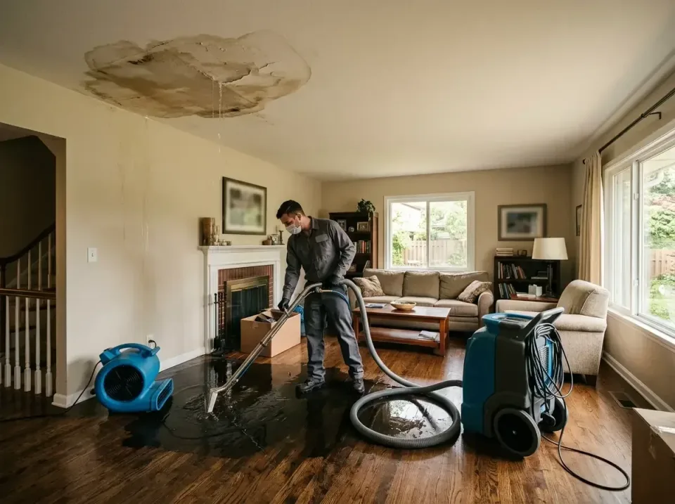 attic-pipe-burst-ceiling-drip-008 — frequently asked questions, Water Damage Restoration & Carpet Care in DeForest, WI